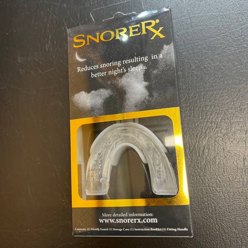 SnoreRX Mouth Guard w/ Storage Case, Instruction Booklet, & Fitting Handle